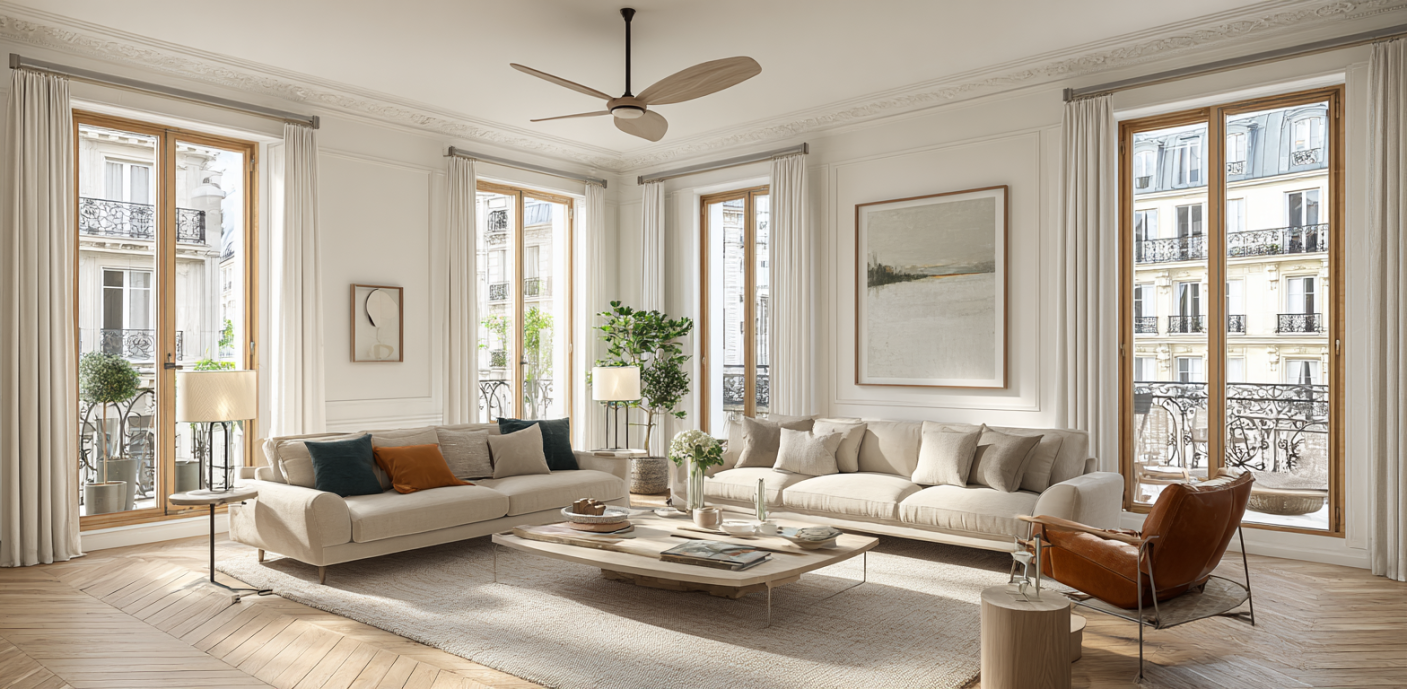 Appartement lumineux avec vue sur Paris